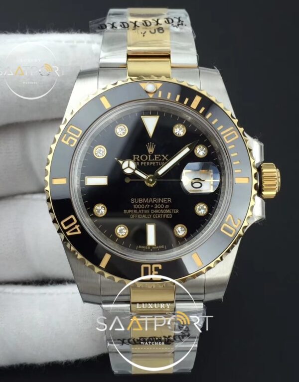 Rolex Submariner 116613 LN GMF 904L 1-1 Wrapped Black Dial Diamonds Marker (1)