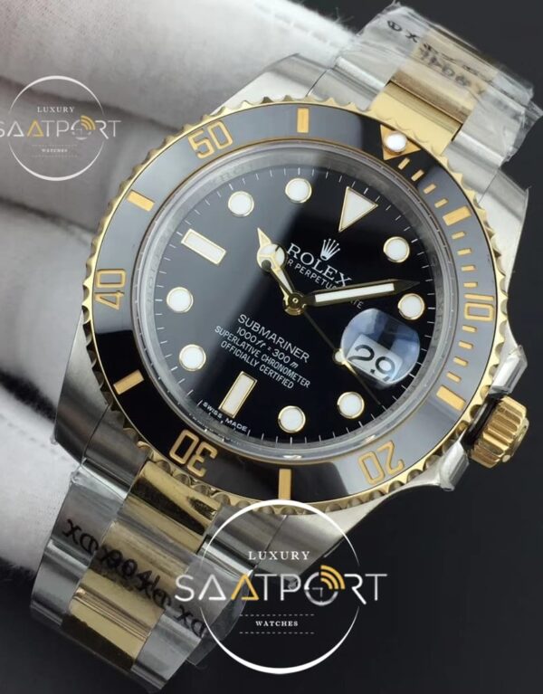 Rolex Submariner 116613 LN GMF 904L 11 Best Edition YG Wrapped Bezel Dial Swiss Clon (3)