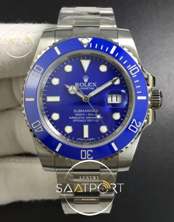Rolex Submariner 116619 LB Blue Ceramic JF 11 Best Edition Blue Dial on SS Bracelet 2836 (1)