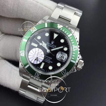 Submariner 16610 LV Green No Rehaut Engraving JF 11 Best Edition on SS Bracelet SH3135 (3)