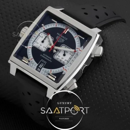 TAG Heuer Monaco CAW211D Watch with Leather Bracelet and Stainless Steel Bezel replika