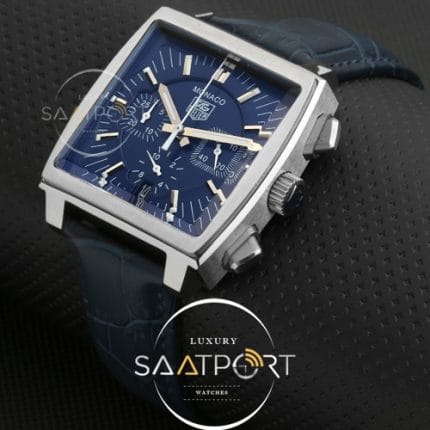 TAG Heuer Monaco Chronograph First Re-Edition Black Dial replika saat modelleri