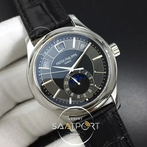 Annual Calendar 5205G GRF Best Edition Gray Dial on Black Leather Strap A324 (2)