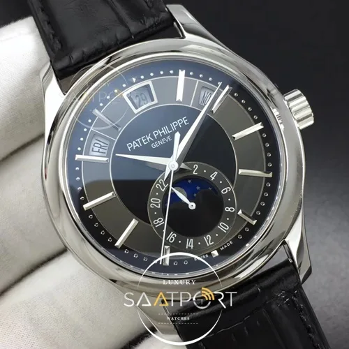 Annual Calendar 5205G GRF Best Edition Gray Dial on Black Leather Strap A324 (3)