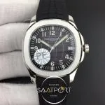 Aquanaut 5167 SS PF 11 Best Edition Gray Textured Dial on Black Rubber Strap A324 Clone (1)