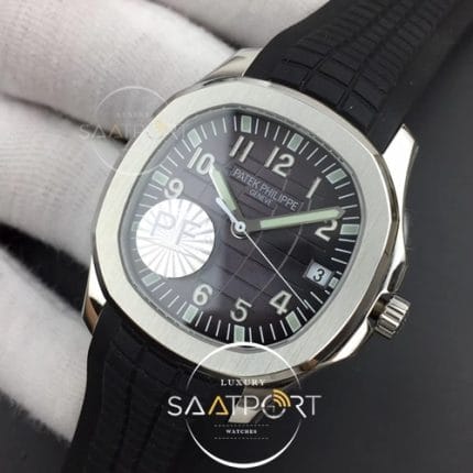 Aquanaut 5167 SS PF 11 Best Edition Gray Textured Dial on Black Rubber Strap A324 Clone (3)