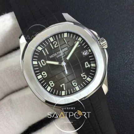 Aquanaut 5167A SS ZF 11 Best Edition Black Dial on Black Rubber Strap 324CS (Free box) (2)