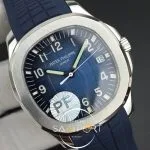 Aquanaut 5168 SS PF 11 Best Edition Blue Textured Dial on Blue Rubber Strap A324 Clone V2 (4)