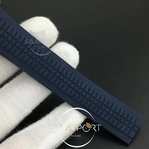 Aquanaut 5168 SS PF 11 Best Edition Blue Textured Dial on Blue Rubber Strap A324 Clone V2 (9)