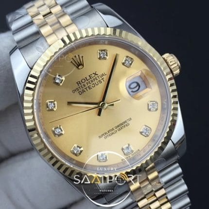 DateJust 36 116234 GMF 11 Best Edition YG Wrapped YG Dial Diamonds Markers on SSYG Jubilee Brace (4)
