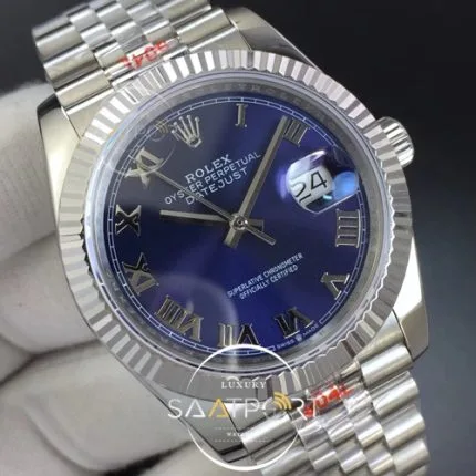 DateJust 36 SS 126234 GMF 11 Best Edition 904L Steel Blue Dial Roman Markers on Jubilee Bracelet A2 (4)