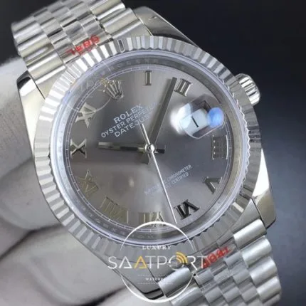 DateJust 36 SS 126234 GMF 11 Best Edition 904L Steel Gray Dial Roman Markers on Jubilee Bracelet A2 (4)