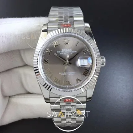 DateJust 36 SS 126234 GMF 11 Best Edition 904L Steel Gray Dial Roman Markers on Jubilee Bracelet A282 (1)