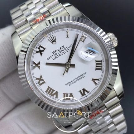DateJust 36 SS 126234 GMF 11 Best Edition 904L Steel White Dial Roman Markers on Jubilee Bracelet (4)