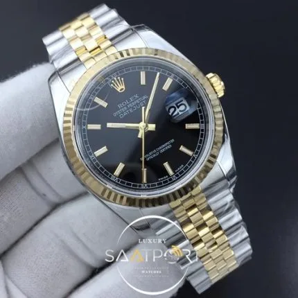 DateJust 36 SSYG 116233 ARF 1-1 904L Steel Black Dial Stick Markers on Jubilee 3135 (2)