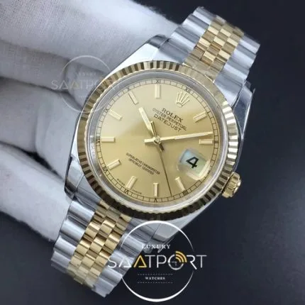 DateJust 36 SSYG 116233 ARF 1-1 904L Steel YG Dial Stick Markers on Jubilee Bracelet 3135 (3)