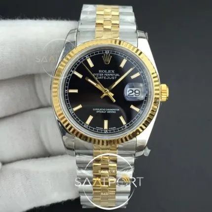 DateJust 36 SSYG 126233 ARF 11 Best Edition Black Dial Stick Markers on SSYG Jubilee Bracelet SH3135 (1)