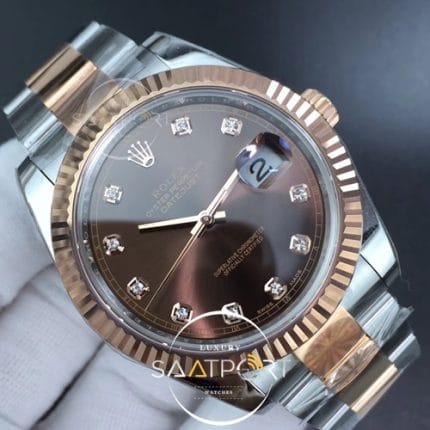 DateJust 41 126331 SSRG ARF 11 Best Edition 904L Steel Brown Dial Diamonds Markers on Oyster (4)