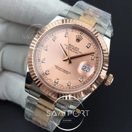 DateJust II 41mm GMF 11 Best Edition RG Wrapped Pink Diamond Dial on SSYG Oyster Bracelet A3235 (3)