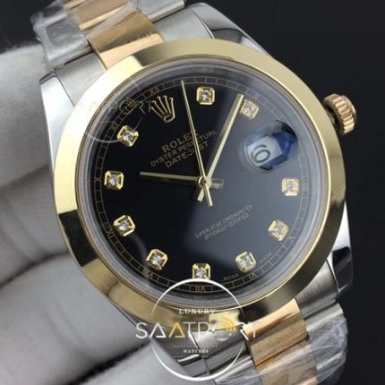 DateJust II 41mm GMF 11 Best Edition YG Wrapped Black Diamond Dial on SSYG Oyster Bracelet A32 (4)