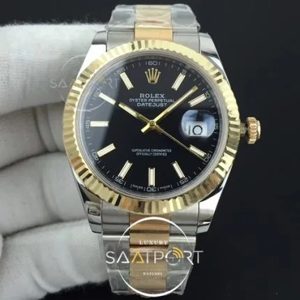 DateJust II 41mm GMF 11 Best Edition YG Wrapped Black Sticks Dial on SSYG Oyster Bracelet A3235 (1)
