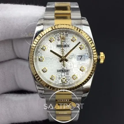 Datejust 36mm 116234 SSYG DJF Super 11 Best Edition Silver Jubilee Dial On SS Oyster Bracelet SA3135 (1)