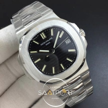 Nautilus Jumbo 5711 MKF 11 Best Edition Black Textured Dial on SS Bracelet A324 Clone V5 (2)