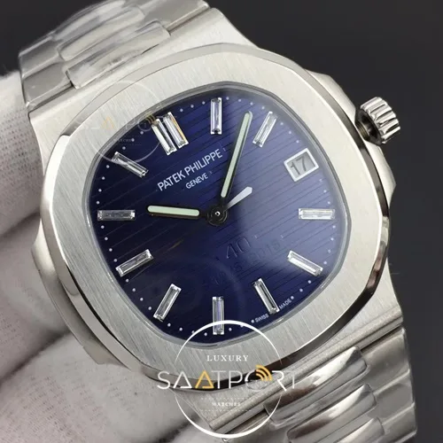 Nautilus Jumbo 5711 PF 11 Best Edition 40th Anniversary Blue Dial on SS Bracelet A324 Clone V2 (4)