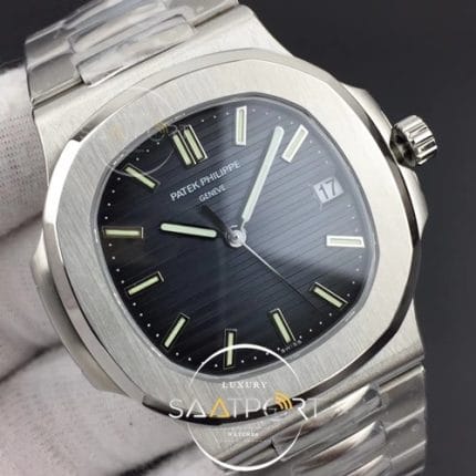 Nautilus Jumbo 5711 PF 11 Best Edition Gray Textured Dial on SS Bracelet A324 Clone V3 (4)