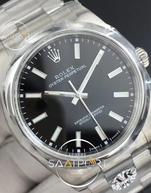 Oyster Perpetual 39mm 114300 ARF 11 Best Edition 904L SS Case and Bracelet Black Dial SH3132 ( (4)