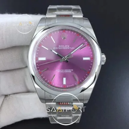 Rolex Oyster Perpetual 39mm 114300 GMF Red Grape Dial Super Clone 3132