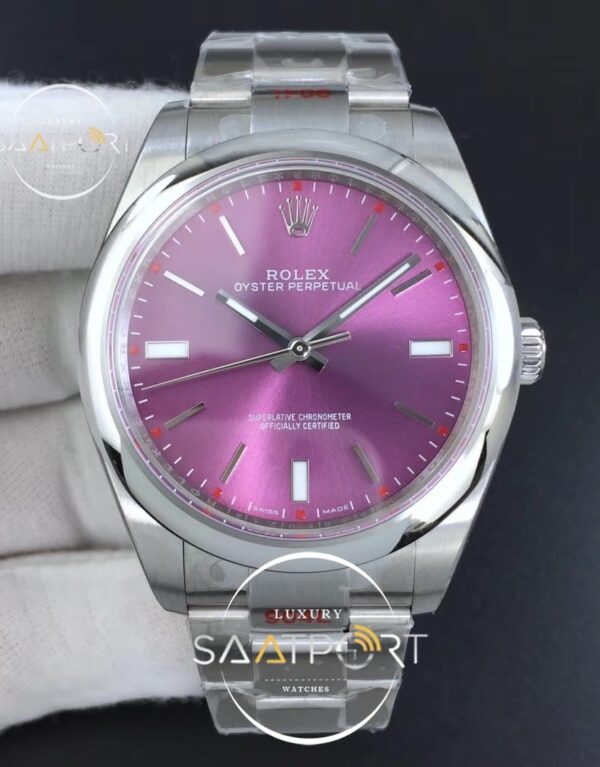 Oyster Perpetual 39mm 114300 GMF 11 Best Edition Red Grape Dial on SS Bracelet SA3132 (1)
