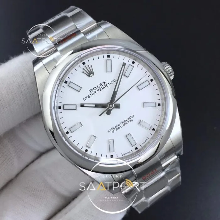 Oyster Perpetual 39mm 114300 GMF 11 Best Edition White Dial on SS Bracelet SA3132 (2)