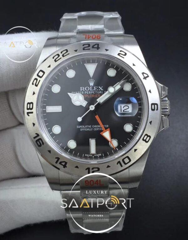 Rolex Explorer II 42 mm 216570 Black 904L GMF Black Dial Super Clone 3186 ETA