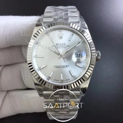 Rolex DateJust 41 126334 904L Noob 1-1 Best Edition Silver Dial on Jubilee Bracelet 3235 (1)