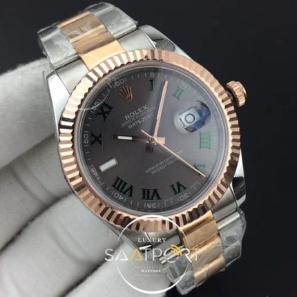 Rolex DateJust II 41mm GMF 11 Best Edition Roman Green Gray Dial on Jubilee Bracel (2)