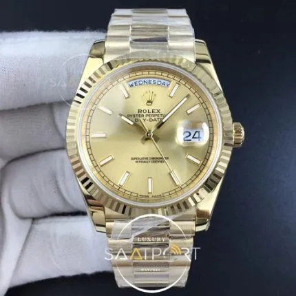 Rolex Day-Date 40mm 228235 Noob Gold Dial 904L Super Clone 3255 ETA
