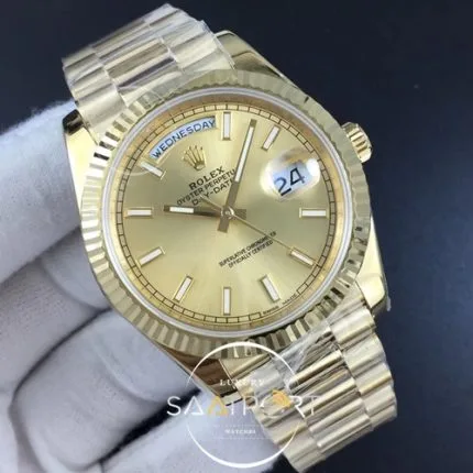 Rolex Day-Date 40 mm 228238 Noob 1-1 Best Edition YG Dial Lume Markers on Super clon 3255 (2)