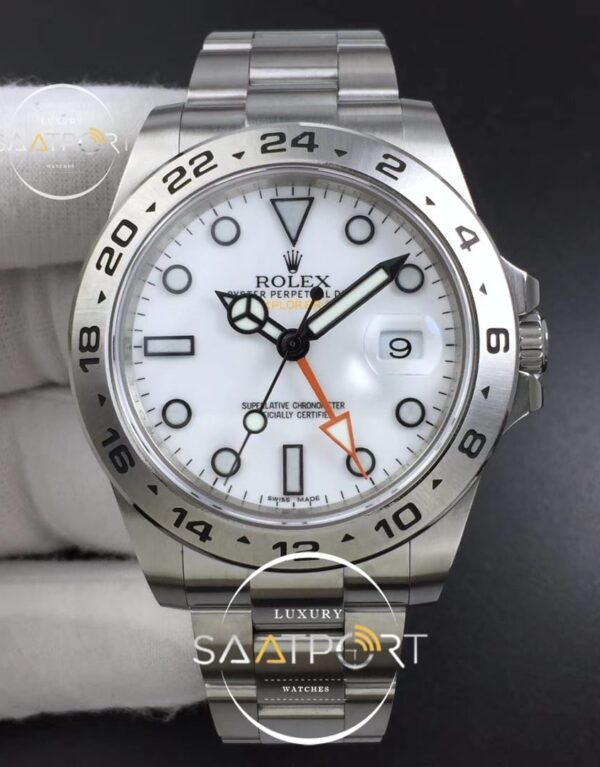 Rolex Explorer II 42mm 216570 Black 904L GMF White Dial Super Clone 3186 ETA