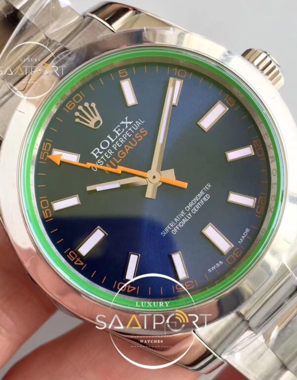 Rolex Milgauss 116400 GV ARF 1-1 Green Sapphire Blue Dial 2836