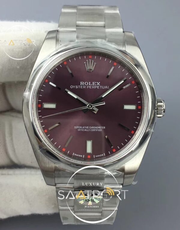 Rolex Oyster Perpetual 39mm 114300 ARF 11 Best Edition 904L SS Case and Bracelet Red Grape (1)