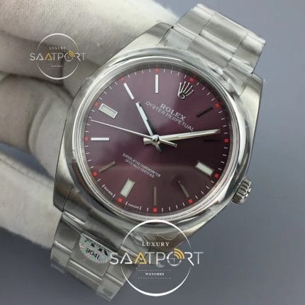 Rolex Oyster Perpetual 39mm 114300 ARF 11 Best Edition 904L SS Case and Bracelet Red Grape (3)