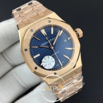 Royal Oak 37mm 15450 RG JF 11 Best Edition Blue Dial on RG Bracelet A3120 V3 (2)