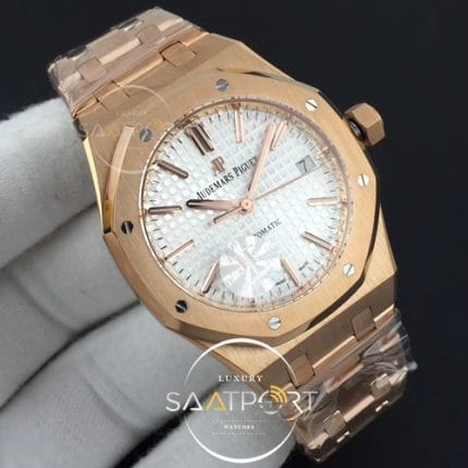 Royal Oak 37mm 15450 RG JF 11 Best Edition Silver Dial on RG Bracelet A3120 V3 (2)