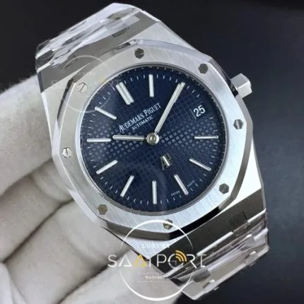 Royal Oak 39mm 15202 SS JF 11 Best Edition Blue Textured Dial on SS Bracelet A2121 (2)