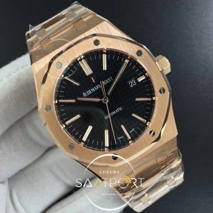 Royal Oak 41mm 15400 RG BF 11 Best Edition Black Textured Dial on RG Bracelet A3120 V4 (2)