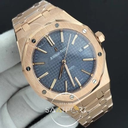 Royal Oak 41mm 15400 RG BF 11 Best Edition Blue Textured Dial on RG Bracelet A3120 V4 (2)