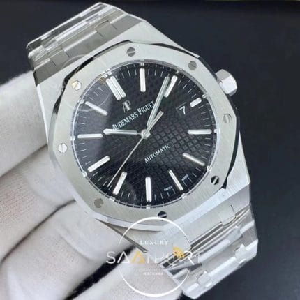 Royal Oak 41mm 15400 SS JF 11 Best Edition Black Textured Dial on SS Bracelet A3120 V5 (2)