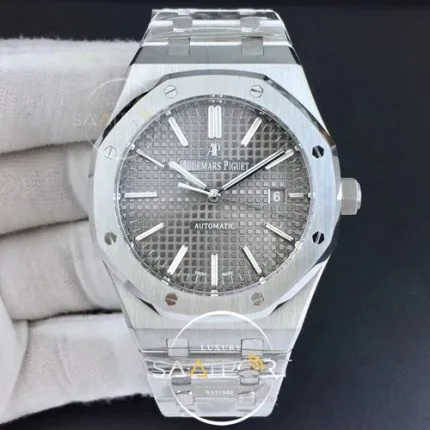 Royal Oak 41mm 15400 SS JF 11 Best Edition Gray Textured Dial on SS Bracelet A3120 V5 (1)