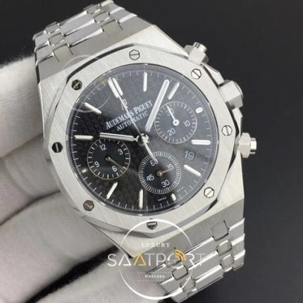 Royal Oak Chronograph SS BF Best Edition Black Dial on SS Bracelet A7750 (2)